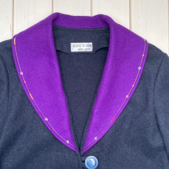 Handmade Unique Wool Sweater/Blazer - Picture 5 of 11